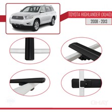 RE&AR Tuning Toyota Highlander (XU40) 2008-2013 Arası ile Uyumlu Basıc Model Universal Ara Atkı Tavan Barı Siyah 2 Adet