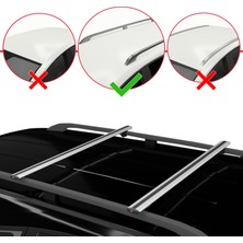 RE&AR Tuning Volkswagen Multivan (T6) 2015 ve Sonrası ile Uyumlu Basıc Model Universal Ara Atkı Tavan Barı Gri 2 Adet