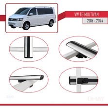 RE&AR Tuning Volkswagen Multivan (T6) 2015 ve Sonrası ile Uyumlu Basıc Model Universal Ara Atkı Tavan Barı Gri 2 Adet