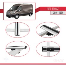 RE&AR Tuning Ford Transit 2014 ve Sonrası ile Uyumlu Basıc Model Universal Ara Atkı Tavan Barı Gri 2 Adet