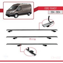 RE&AR Tuning Ford Transit 2014 ve Sonrası ile Uyumlu Basıc Model Universal Ara Atkı Tavan Barı Gri 2 Adet