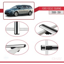 RE&AR Tuning Ford Focus Touring 2008-2011 Arası ile Uyumlu Basıc Model Universal Ara Atkı Tavan Barı Gri 2 Adet
