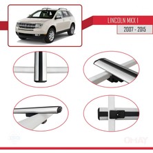RE&AR Tuning Lincoln Mkx 2007-2015 Arası ile Uyumlu Basıc Model Universal Ara Atkı Tavan Barı Gri 2 Adet