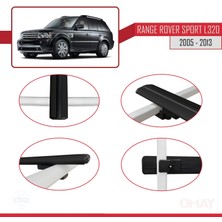 RE&AR Tuning Land Rover Range Rover Sport (L320) 2005-2013 Arası ile Uyumlu Basıc Model Universal Ara Atkı Tavan Barı Siyah 2 Adet