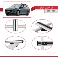 RE&AR Tuning Lada Kalina Sw 2013-2018 Arası ile Uyumlu Basıc Model Universal Ara Atkı Tavan Barı Gri 2 Adet