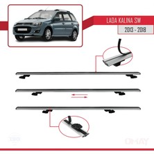 RE&AR Tuning Lada Kalina Sw 2013-2018 Arası ile Uyumlu Basıc Model Universal Ara Atkı Tavan Barı Gri 2 Adet