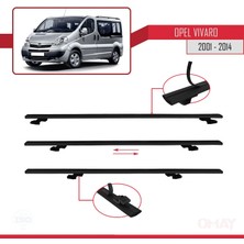 RE&AR Tuning Opel Vivaro 2001-2014 Arası ile Uyumlu Basıc Model Universal Ara Atkı Tavan Barı Siyah 2 Adet