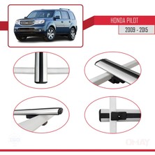 RE&AR Tuning Honda Pilot 2009-2015 Arası ile Uyumlu Basıc Model Universal Ara Atkı Tavan Barı Gri 2 Adet