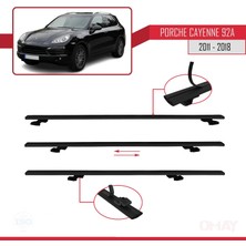 RE&AR Tuning Porsche Cayenne 92A 2011-2018 Arası ile Uyumlu Basıc Model Universal Ara Atkı Tavan Barı Siyah 2 Adet