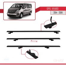 RE&AR Tuning Opel Vivaro 2014-2019 Arası ile Uyumlu Basıc Model Universal Ara Atkı Tavan Barı Siyah 2 Adet