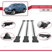 RE&AR Tuning Vauxhall Frontera Sport 1992-1998 Arası ile Uyumlu Fly Model Ara Atkı Tavan Barı Gri 3 Adet