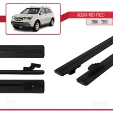 RE&AR Tuning Acura Mdx (Yd2) 2007-2013 Arası ile Uyumlu Basıc Model Universal Ara Atkı Tavan Barı Siyah 2 Adet