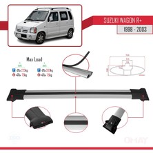 RE&AR Tuning Suzuki Wagon R+ 1998-2003 Arası ile Uyumlu Fly Model Ara Atkı Tavan Barı Gri 3 Adet