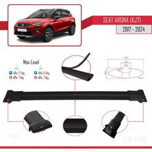 RE&AR Tuning Seat Arona (Kj7) 2017 ve Sonrası ile Uyumlu Fly Model Ara Atkı Tavan Barı Siyah 3 Adet