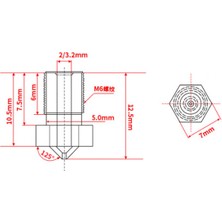 egc Teknoloji 0.8mm E3D V5/v6 Çelik Nozzle - 1.75MM