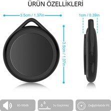 Techmaster Airtag Ios iPhone iPad Mac Uyumlu Akıllı Gps Takip Cihazı Izleme Eşya Bulucu