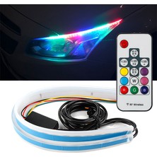 Techmaster Far Üstü Kayar Sinyalli Gündüz Ledi LED Kumandalı Rgb 60CM