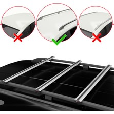 RE&AR Tuning Subaru Outback 2000-2004 Arası ile Uyumlu Basıc Model Universal Ara Atkı Tavan Barı Gri 3 Adet
