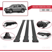 RE&AR Tuning Holden Frontera Sport 1992-1998 Arası ile Uyumlu Fly Model Ara Atkı Tavan Barı Siyah 3 Adet