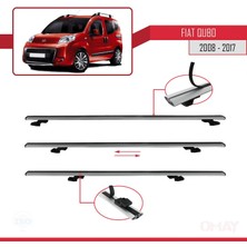 RE&AR Tuning Fiat Qubo 2008-2017 Arası ile Uyumlu Basıc Model Universal Ara Atkı Tavan Barı Gri 3 Adet