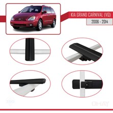 RE&AR Tuning Kia Carnival (Vq) 2006-2014 Arası ile Uyumlu Basıc Model Universal Ara Atkı Tavan Barı Siyah 3 Adet