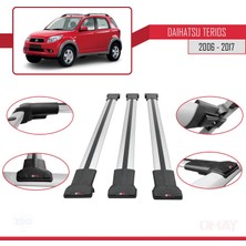 RE&AR Tuning Daihatsu Terios 2006-2017 Arası ile Uyumlu Fly Model Ara Atkı Tavan Barı Gri 3 Adet