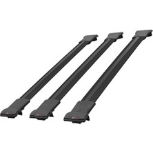 RE&AR Tuning Dacia Sandero Stepway 2012-2020 Arası ile Uyumlu Fly Model Ara Atkı Tavan Barı Siyah 3 Adet