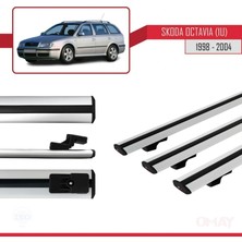 RE&AR Tuning Skoda Octavia (1u) 1998-2004 Arası ile Uyumlu Basıc Model Universal Ara Atkı Tavan Barı Gri 3 Adet