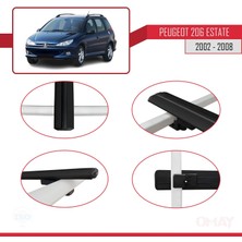 RE&AR Tuning Peugeot 206 Estate 2002-2008 Arası ile Uyumlu Basıc Model Universal Ara Atkı Tavan Barı Siyah 3 Adet