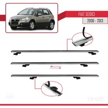 RE&AR Tuning Fiat Sedici 2006-2013 Arası ile Uyumlu Basıc Model Universal Ara Atkı Tavan Barı Gri 3 Adet