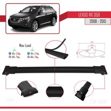 RE&AR Tuning Lexus RX350 - RX350-2 2008-2015 Arası ile Uyumlu Fly Model Ara Atkı Tavan Barı Siyah 2 Adet