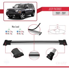 RE&AR Tuning Jeep Patriot 2007-2017 Arası ile Uyumlu Fly Model Ara Atkı Tavan Barı Gri 3 Adet