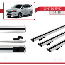 RE&AR Tuning Ssangyong Stavic 2013-2019 Arası ile Uyumlu Basıc Model Universal Ara Atkı Tavan Barı Gri 3 Adet