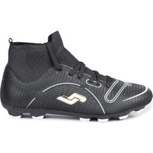 Jump 30201 Siyah - Beyaz Çoraplı Çim - Halı Saha Krampon Futbol Ayakkabısı