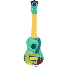 Rennes RKU-06GR Plastik Yeşil Timsah Desenli Çocuk Oyuncak Ukulele