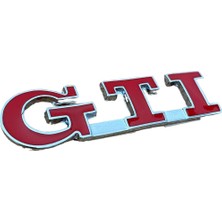 Mes Store Vw Gti Amblem Metal Gti Logo Tampon Çamurluk Bagaj Yazısı 1 Adet