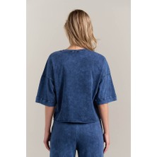 Sevilen Kadın Parçalı T-Shirt Yıkamalı189