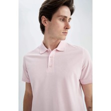 Bgw Erkek Pembe Regular Fit %100 Pamuk Nefes Alan Doku Polo Yaka Basic Tişört