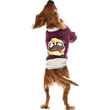 Petza Küçük ve Orta Irk Köpek Sweatshirt - Ingo Mor - Köpek Kıyafeti