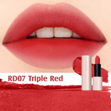 The Saem Kissholic Lipstick Matte/ Uzun Süre Dayanıklı Kadife Bitişli Mat Ruj - RD07 Triple Red