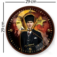 Emya Home Atatürk Duvar Saati - 29 cm