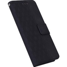 Mellow Mall Tecno Camon 20 Pro 4g Flip Folio Geometrik Kabartmalı Kickstand Pu (Yurt Dışından)