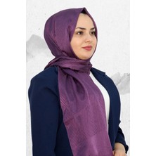 Elit Hint Ipek Kendinden Desenli Balık Sırtı Desenli Şal EŞ5095-2