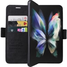 Gx Shop Samsung Galaxy Z Için Kılıf Fold 3 5g Kart Yuvaları Cüzdan Kapak Çevirin Tpu (Yurt Dışından)