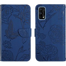 Gx Shop Bilek Kayışı Anti-Damla ile Realme 7 Pro Darbeye Deri Kılıf (Yurt Dışından)