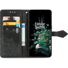 Gx Shop Oneplus 10T Için Kılıf Basit Iş Darbeye Zarif Desen Deri (Yurt Dışından)