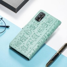 Gx Shop Oppo Realme 7 Pro Darbeye Karikatür Hayvanlar Deri Kılıf Için Kılıf Kısa (Yurt Dışından)