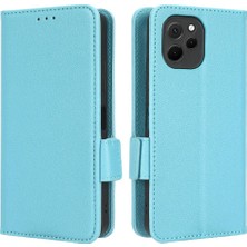 Gx Shop Huawei Nova Y61 Manyetik Pu Deri Kart Yuvaları Tutucu Cüzdan Yan (Yurt Dışından)