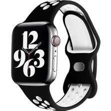 Koodmax Apple Watch M-L 38 40 41 Uyumlu Delikli Nike Spor Kordon