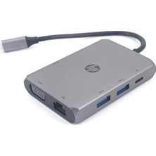 Hp 7 In 1 Docking Station Type-C To 3*usb 3.0 + 1*type-C + 1*RJ45(1000M) + 1*hdmı + 1*vga